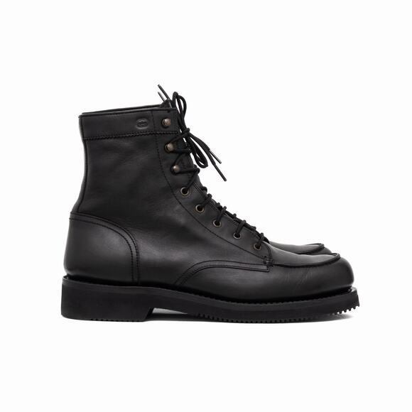 GUCCI Tom Ford Era Men\'s Leather Moc Toe Combat Boot Black EU43.5/US10.5 main image 2